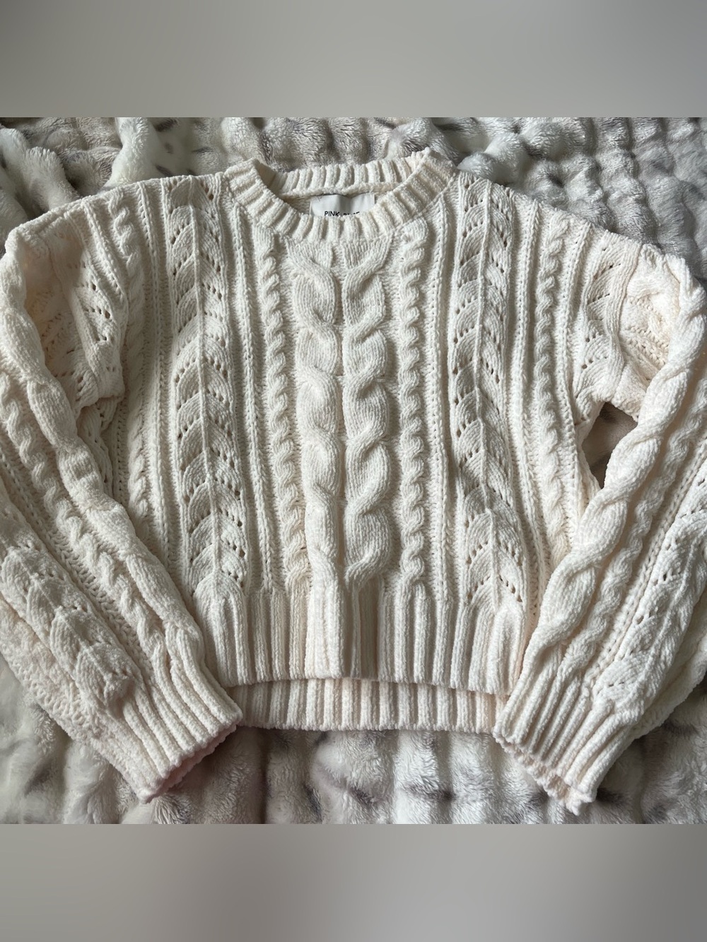Pink Rose Women's XS Cream Sweater